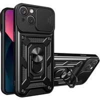 Custodia per Apple iPhone 14, Techsuit, CamShield, Nera — 3