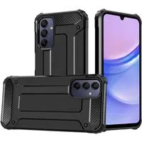 Custodia per Samsung Galaxy A15 5G A156 / A15 A155, Techsuit, Hybrid Armor, Nera — 3