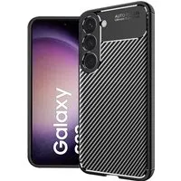 Custodia per Samsung Galaxy S23 S911, Techsuit, CarbonFiber, Nera — 3