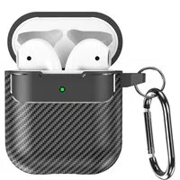 Custodia Techsuit CarbonFiber per Apple AirPods Gen 2 / Gen 1, Nera — 3
