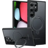 Custodia MagSafe per Samsung Galaxy S24 Ultra S928, Torras, Ostand Spin, Nera — 3