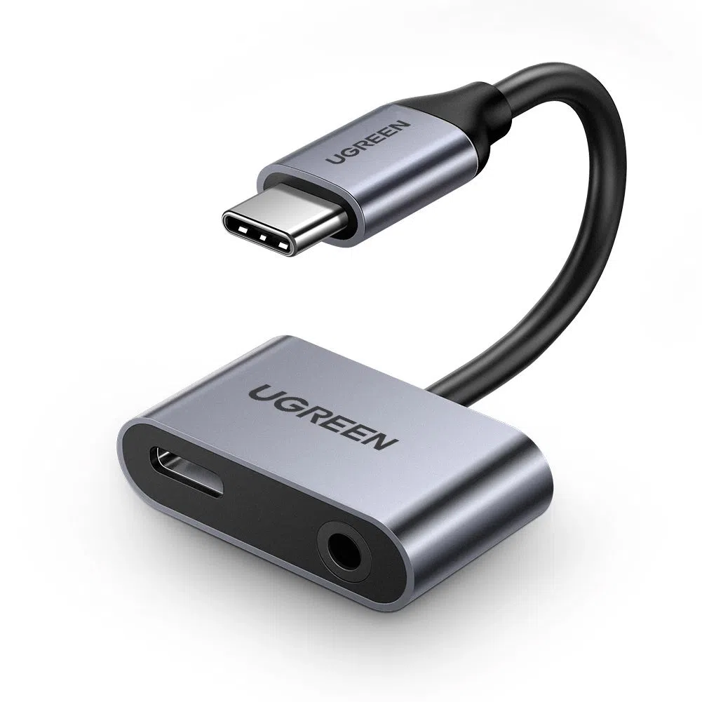Adattatore Audio USB-C - 3.5mm / USB-C UGREEN CM193, Grigio — 2