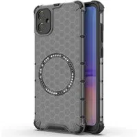 Custodia MagSafe per Samsung Galaxy A05 A055, Techsuit, HoneyComb Shield, Nera — 3