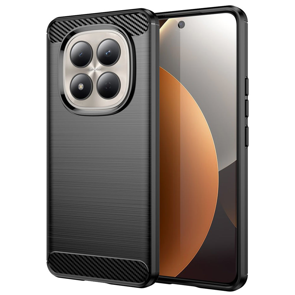 Custodia per Xiaomi Redmi Note 15 Pro 5G, Techsuit, Carbonio, Nera
