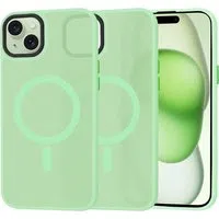 Custodia MagSafe per Apple iPhone 15 Plus, Techsuit, HaloFrost, Verde Chiaro — 3
