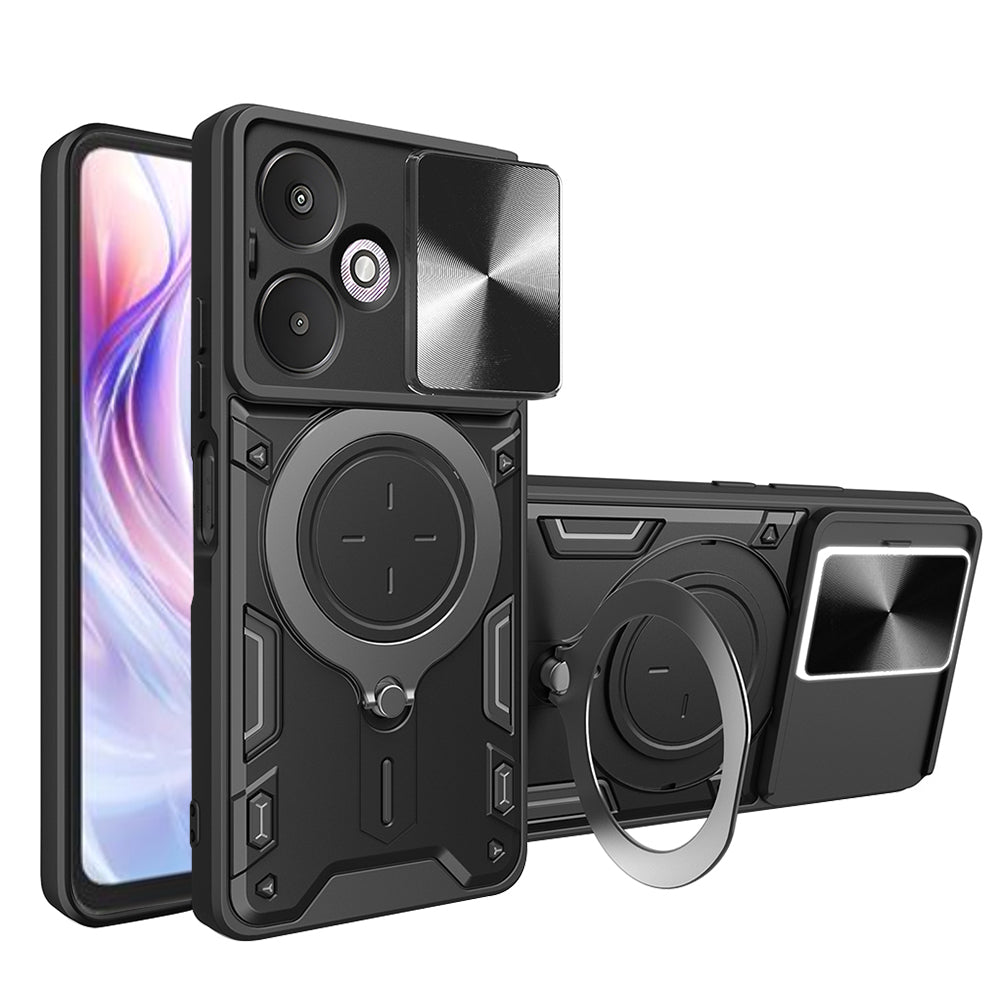 Custodia per Xiaomi Redmi 13C 5G, Techsuit, CamGuard Pro, Nera