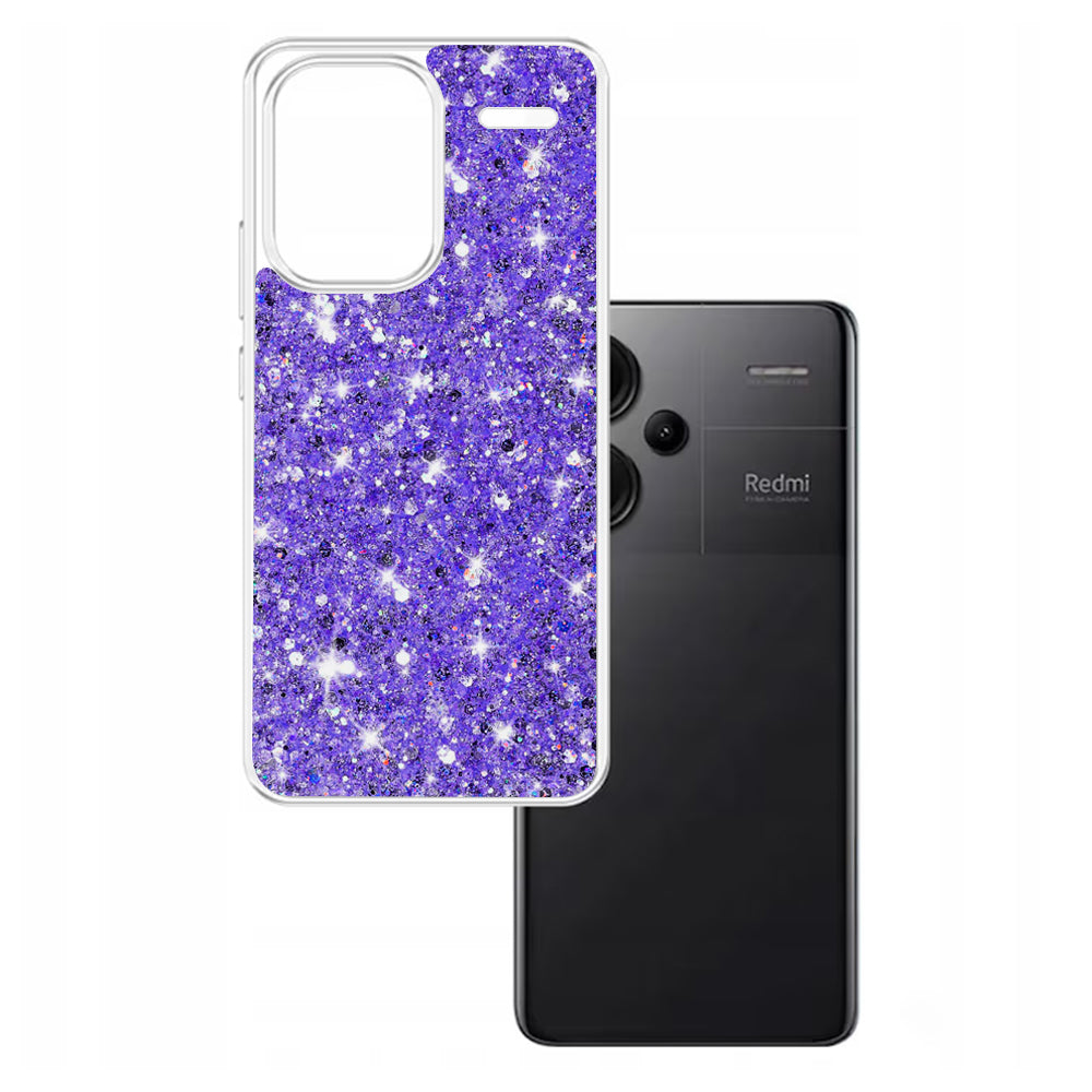Custodia per Xiaomi Redmi Note 13 Pro+, Techsuit, Sparkly Glitter, Viola
