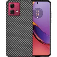 Custodia per Motorola Moto G84, Techsuit, Carbonite FiberShell, Nera — 3