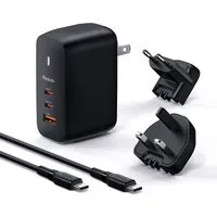 Caricabatterie da Rete con Cavo USB-C McDodo CH-8442 Mecha Travel, 65W, 5A, 1 x USB-A - 2 x USB-C, Nero — 3