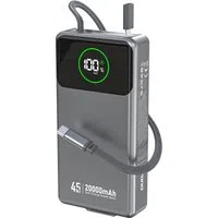 Batteria Esterna Dudao K31 Pro, 20000mAh, 45W, QC + PD, 1 x USB-A - 2 x USB-C, Grigio — 3