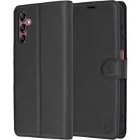 Custodia per Samsung Galaxy A14 A145 / A14 5G A146, Techsuit, Leather Folio, Nera — 3