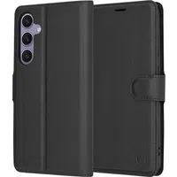 Custodia per Samsung Galaxy S24+ S926, Techsuit, Leather Folio, Nera — 3