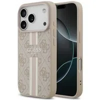 Custodia MagSafe per Apple iPhone 17 Pro, Guess, 4G Printed Stripes, Rosa — 3