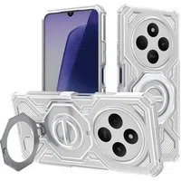 Custodia per Xiaomi Poco C75 / Redmi 14C, Techsuit, Carbon Shield Pro, Bianca — 3