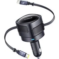 Caricabatterie Auto Con Cavo USB-C / Lightning Baseus Enjoyment Max, 60W, 3A, Nero C00035507121-00 — 3
