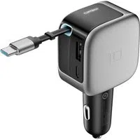 Caricatore Auto Con Cavo USB-C Cuktech CC903P Display, 100W, 5A, 1 x USB-A - 1 x USB-C, Grigio