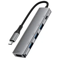 Hub USB-C Acefast J16, 5in1, Grigio — 3