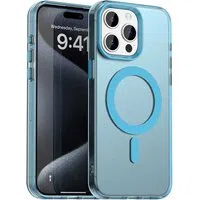 Custodia MagSafe per Apple iPhone 15 Pro Max, Techsuit, CandyCase, Blu — 3