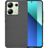 Custodia per Xiaomi Redmi Note 13 4G, Techsuit, Carbonite FiberShell, Nera — 3