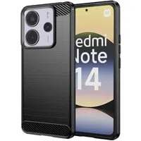 Custodia per Xiaomi Redmi Note 14 4G (Regionale), Techsuit, Carbonio, Nera — 3