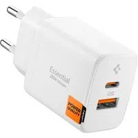 Caricabatterie Rete Spigen Essential, 20W, 3A, 1 x USB-A - 1 x USB-C, Bianco ACH08704 — 3