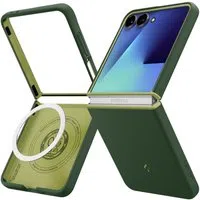 Custodia MagSafe per Samsung Galaxy Z Flip7 F766, Spigen, Caseology Nano Pop, Verde ACS11159 — 3
