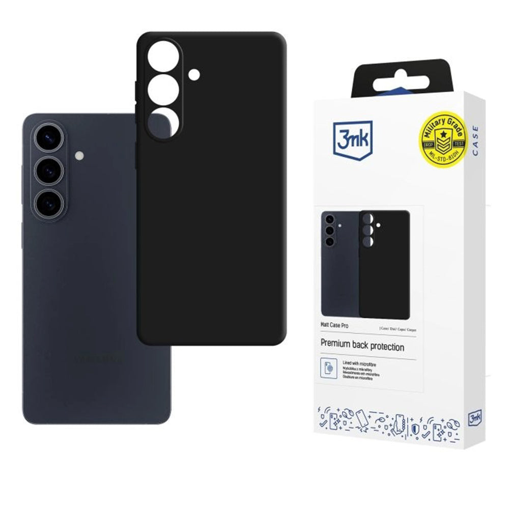 3MK Custodia per Samsung Galaxy S26 S942, 3MK, Pro, Nera Opaca