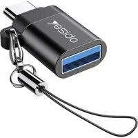 Adattatore OTG USB-C - USB-A Yesido GS06, Nero — 3