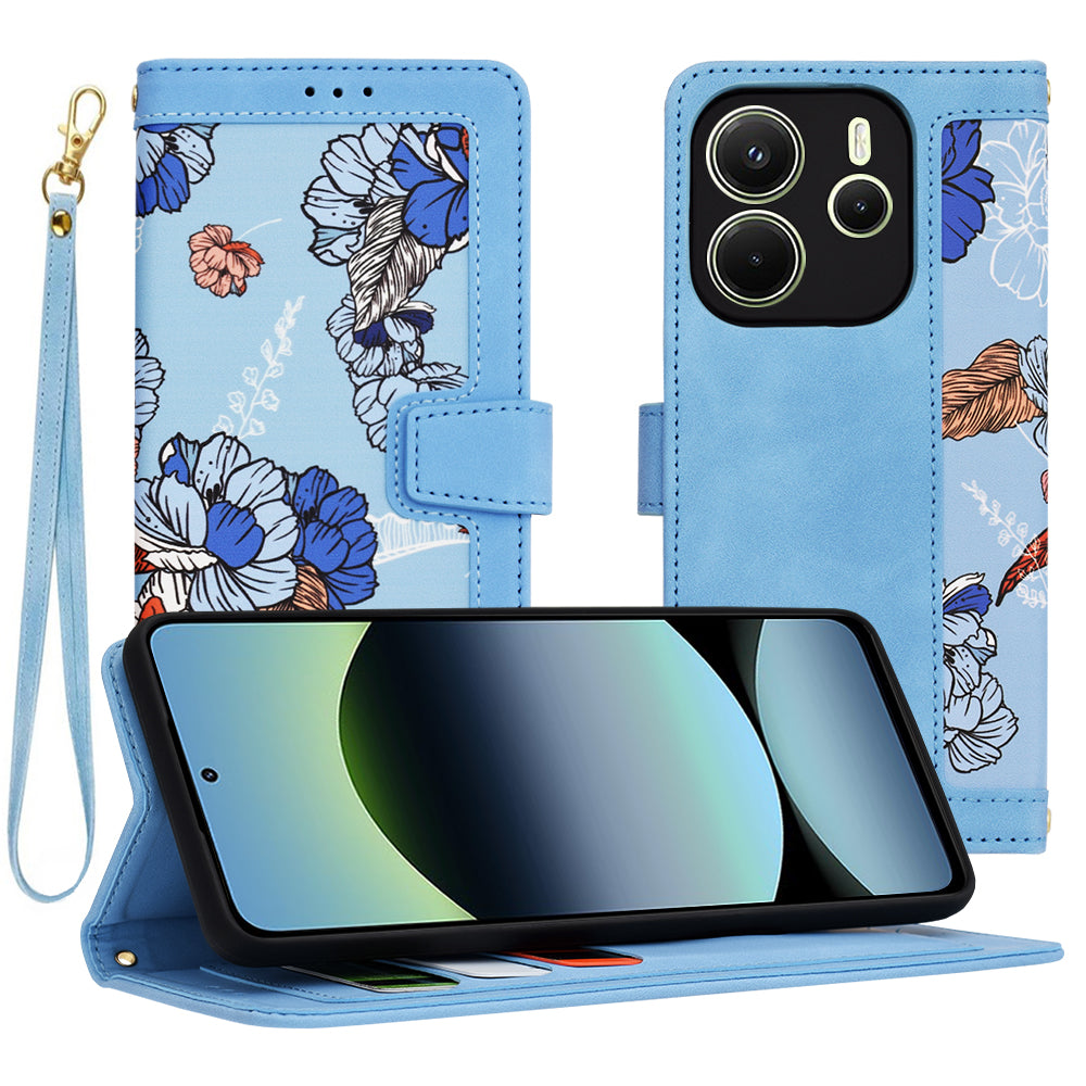 Custodia per Xiaomi Redmi Note 14 4G (Regionale), Techsuit, FlipCraft, Blu