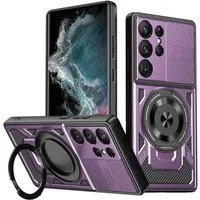 Custodia per Samsung Galaxy S22 Ultra 5G S908, Techsuit, RuggedCam, Viola — 3