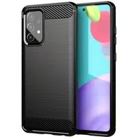 Custodia per Samsung Galaxy A53 5G A536, OEM, Carbonio, Nera — 3