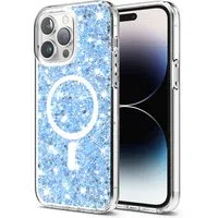 Custodia MagSafe per Apple iPhone 14 Pro, Techsuit, Sparkly Glitter, Blu — 3