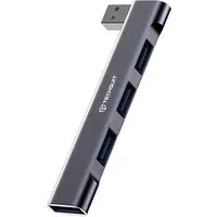 Hub USB Techsuit H14 ZenithDock, 4in1, Grigio — 3