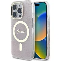 Custodia MagSafe per Apple iPhone 16 Pro, Guess, IML 4G, Rosa — 3