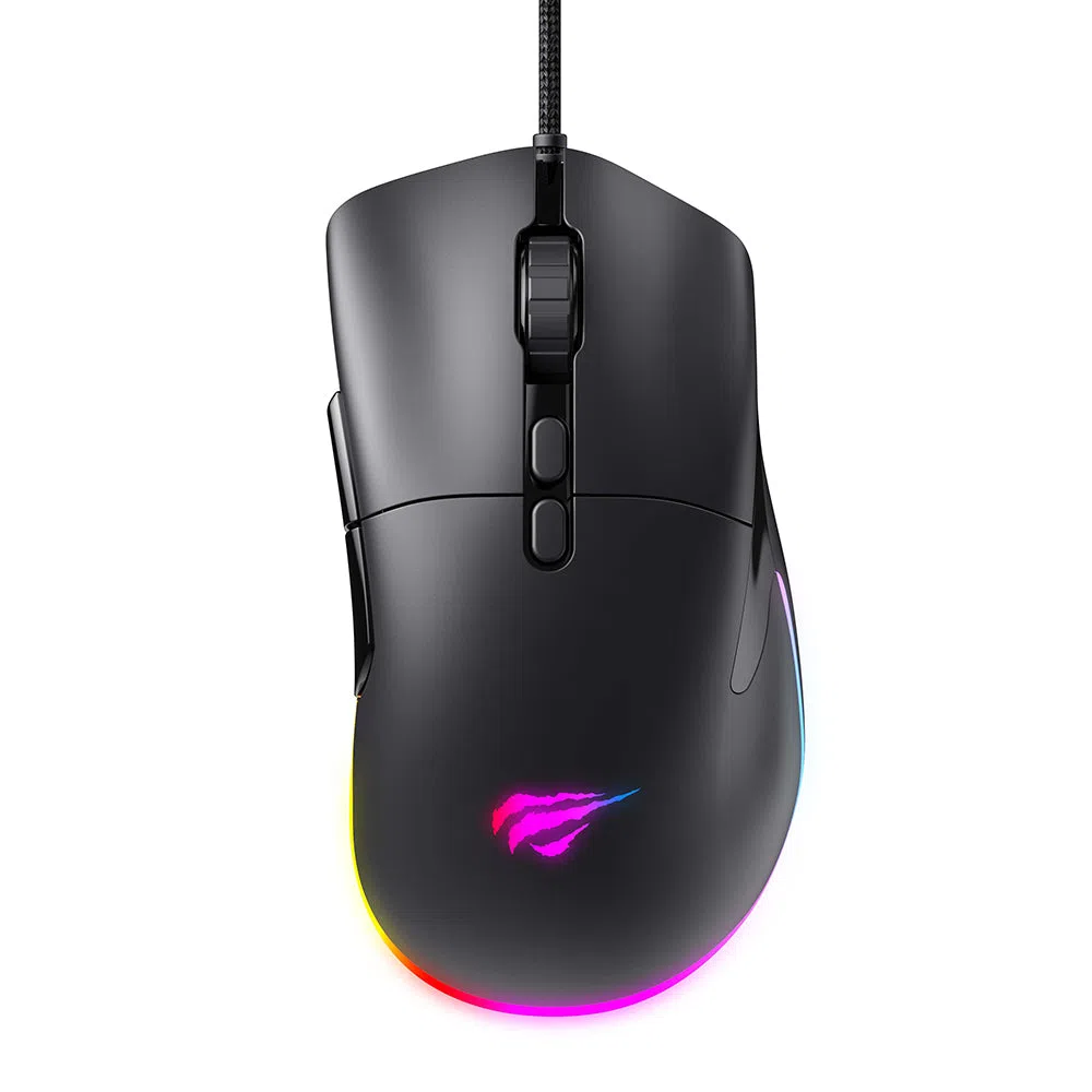 Mouse Gaming Cablato USB HAVIT MS954, 800DPI - 12000DPI, 1.6m, Nero — 2