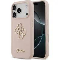 Custodia per Apple iPhone 17 Pro, Guess, Big 4G Script, Rosa Chiaro — 3