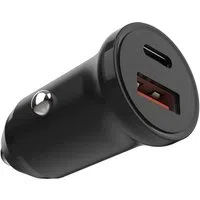 Caricabatterie Auto Fixed, 20W, 3A, 1 x USB-A - 1 x USB-C, Nero — 3