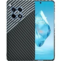 Custodia per OnePlus 12R, Techsuit, Carbonite FiberShell, Nero Grigio — 3