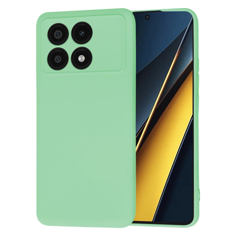Custodia per Xiaomi Poco X6 Pro, Techsuit, SoftFlex, Verde Chiaro