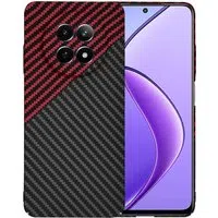 Custodia per Realme 12x / 12, Techsuit, Carbonite FiberShell, Nero Rosso — 3