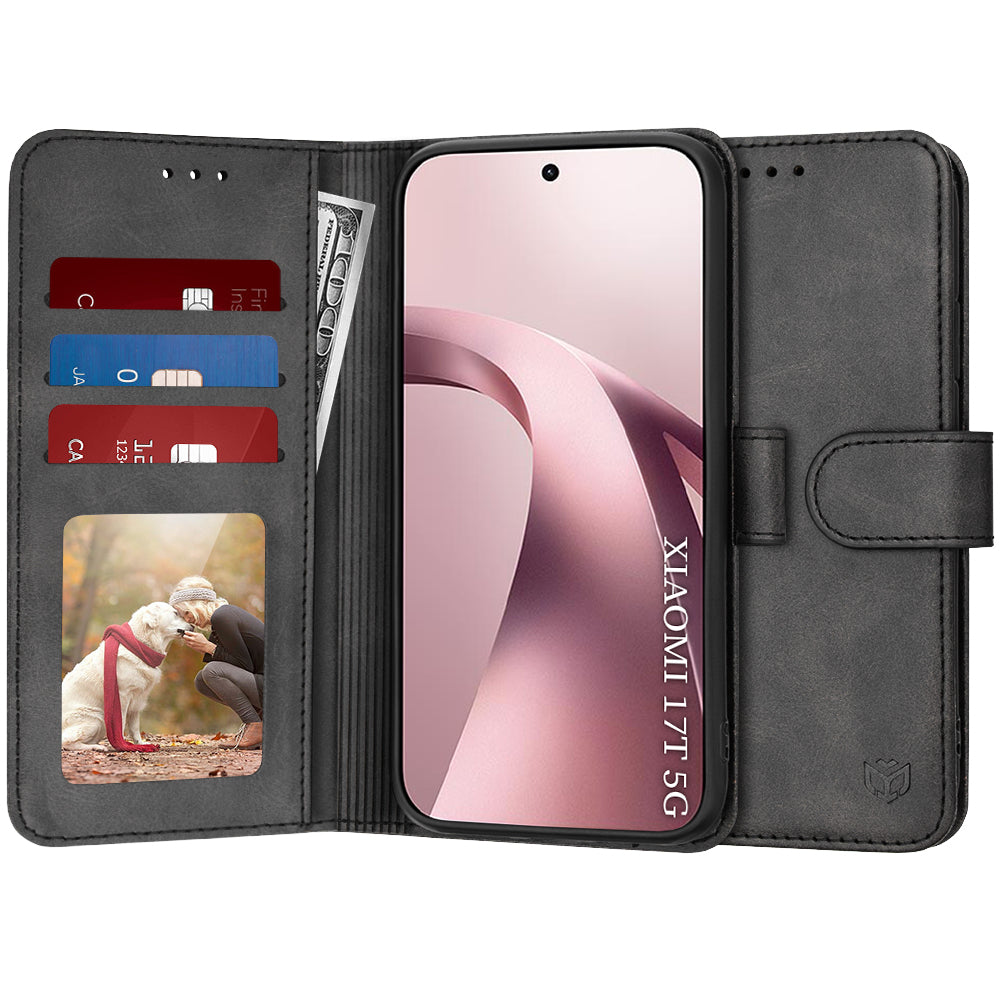 Techsuit Custodia per Xiaomi 17T, Techsuit, Diary Book, Nera