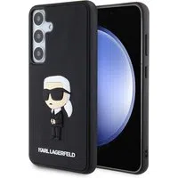 Custodia per Samsung Galaxy S24+ S926, Karl Lagerfeld, 3D Rubber Ikonik Karl, Nera — 3
