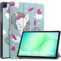 Custodia per Samsung Galaxy Tab A11+ / Tab A9+, Techsuit, FoldPro Unicorn, Multicolore — 3
