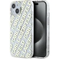 Custodia per Apple iPhone 15, Karl Lagerfeld, IML Luxury Gold Fullover Logo, Dorata — 3