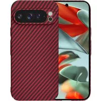 Custodia per Google Pixel 9 Pro XL, Techsuit, Carbonite FiberShell, Rossa — 3