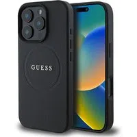 Custodia MagSafe per Apple iPhone 16 Pro Max, Guess, Grained Gold Ring, Nera — 3
