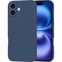 Custodia per Apple iPhone 16, Techsuit, SoftFlex, Blu navy — 3