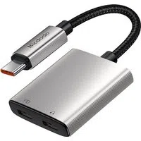 Adattatore Audio USB-C - USB-C / USB-C McDodo CA-5570 Wales, Grigio — 3