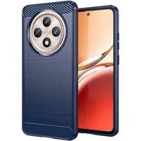 Custodia per Oppo Reno12 FS 5G / Reno12 FS 4G / Reno12 F 4G / Reno12 F, Techsuit, Carbonio, Blu — 3