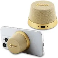Cassa Portatile Bluetooth Guess Stand Magnetico Script Metallo, 3W, Dorata — 3